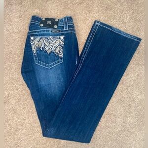 Miss Me Bling Bootcut Jeans Size 30 Inseam 36